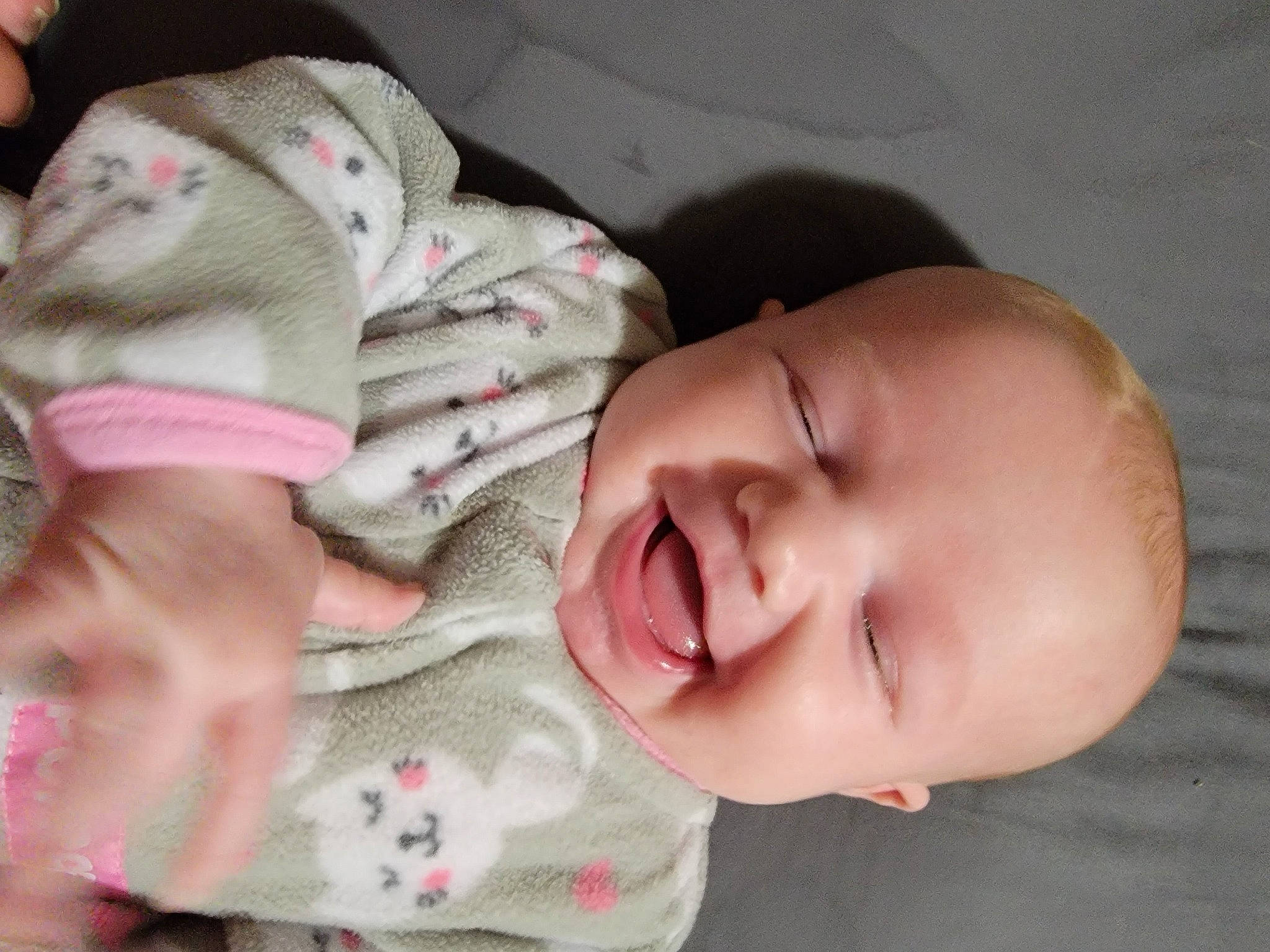 Aurelia joined the competition — help win amazing prizes! baby, baby_laughing, baby_products, baby_sleeping, baby_toddler_clothing, cheek, child, comfort, happy, headgear, linens, lip, mouth, nose, person, pink, skin, sleeve, smile, textile