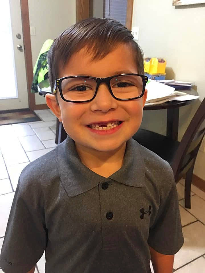 Ayden is registered to the contest to win money with this photo: child, eyewear, forehead, glasses, hair, jaw, joy, person, smile, vision_care