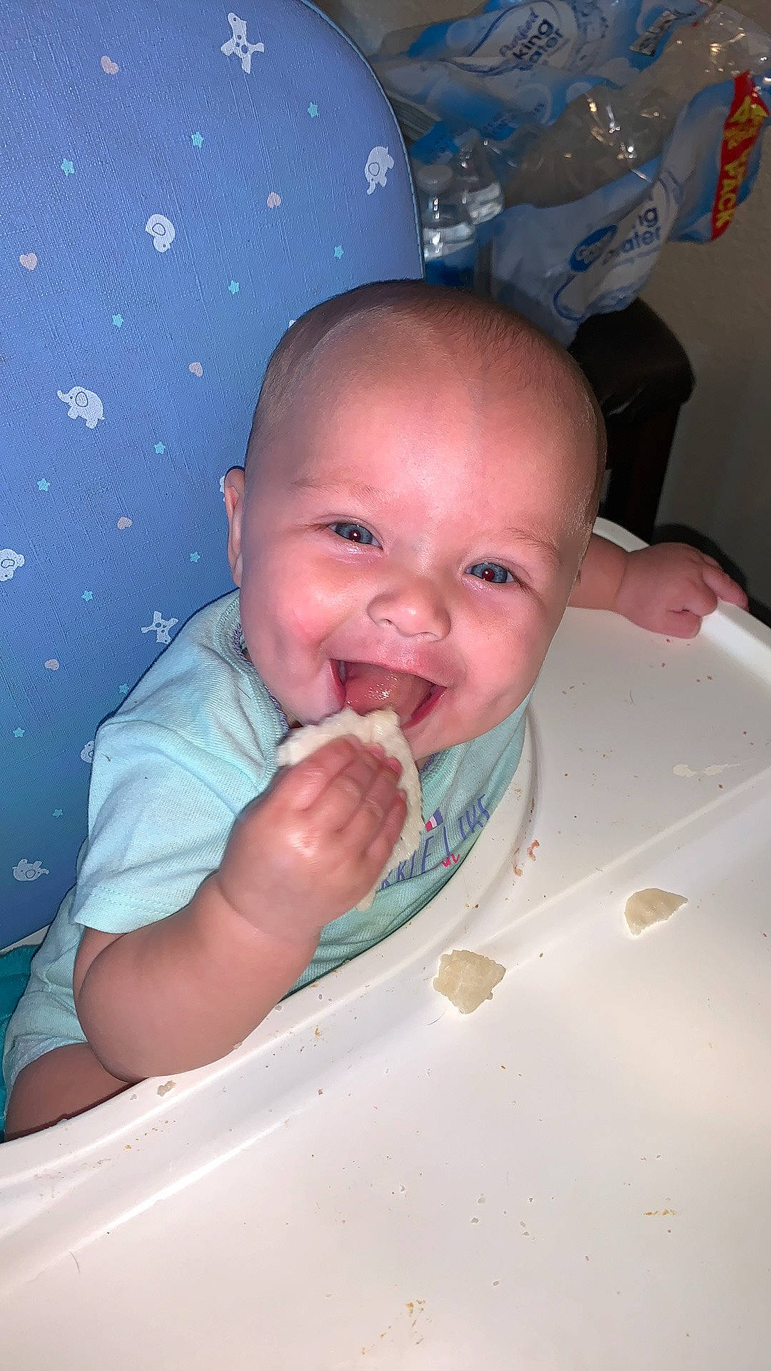 Lylah joined the competition — help win amazing prizes! baby, baby_food, cheek, child, chin, eating, face, food, forehead, head, joy, mouth, nose, person, skin, smile, toddler