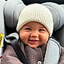Isalya participe au concours pour gagner de l'argent avec cette photo : baby, smiling, knit_hat, sweater, car_seat, child, infant, cute, happy, seatbelt, closeup, face, apparel, warm_clothing, indoor, portrait, young_child, comfort, baby_clothes, baby_smile