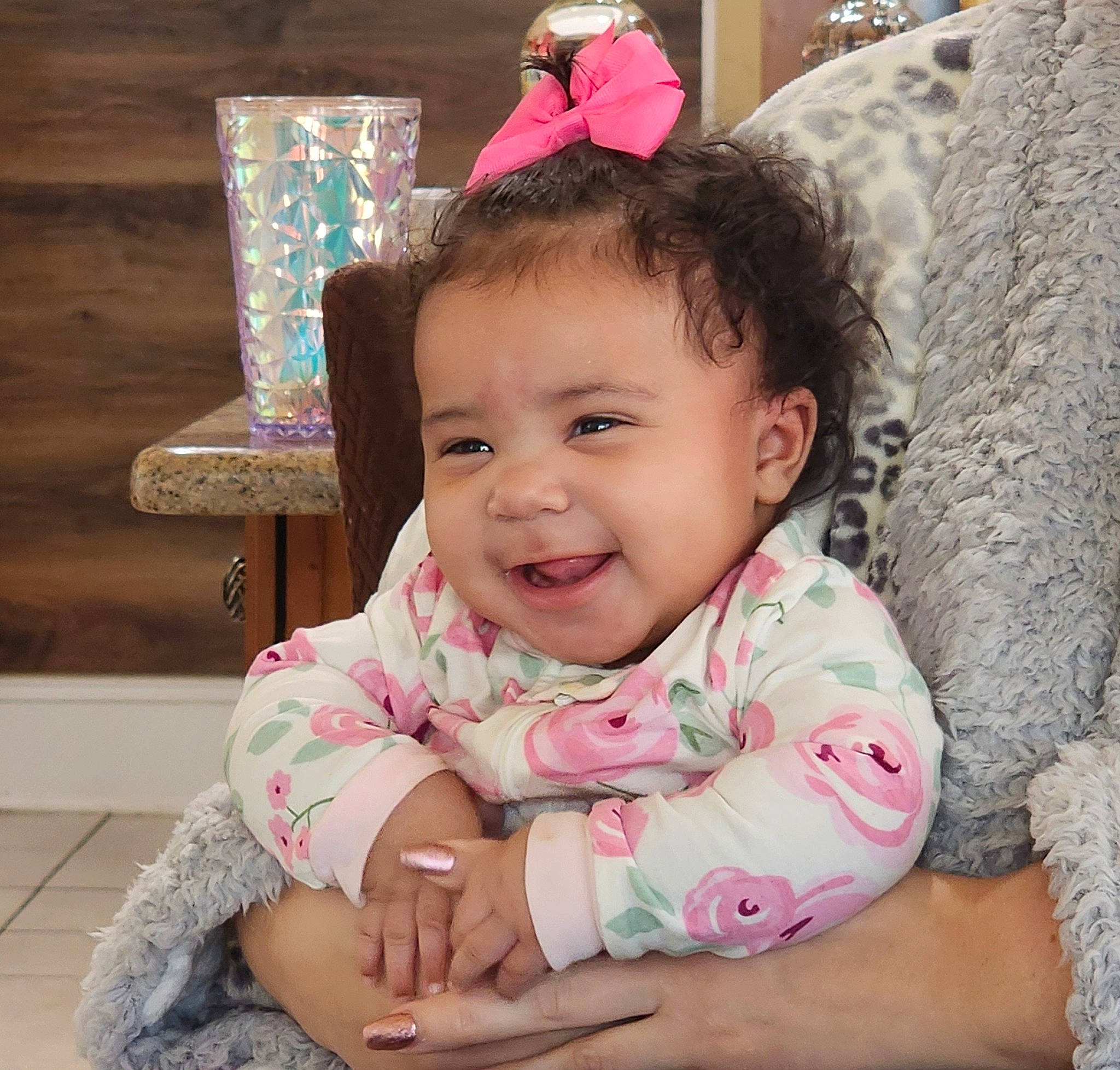 Italia joined the competition — help win amazing prizes! baby, baby_toddler_clothing, chair, cheek, child, comfort, eye, facial_expression, fun, happy, iris, joy, magenta, nose, pattern, person, pink, sitting, skin, sleeve