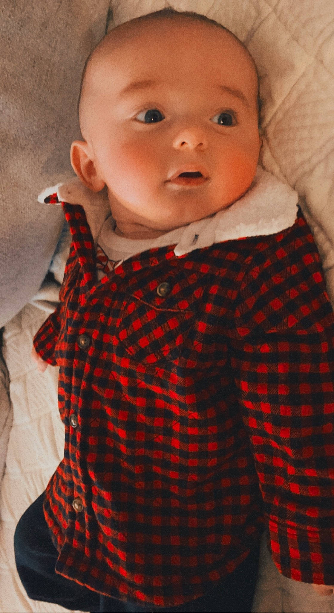 Leonardo joined the competition — help win amazing prizes! baby, baby_toddler_clothing, cheek, child, collar, dress_shirt, face, formal_wear, iris, lip, neck, outerwear, pattern, person, plaid, skin, sleeve, t_shirt, tartan, textile