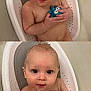 Messiah joined the competition — help win amazing prizes! baby, child, bath, bathtub, toy, blue_octopus, water_drops, wet_hair, mohawk, cute, portrait, skin, infant, naked, hand, face, eyes, expression, indoor, closeup