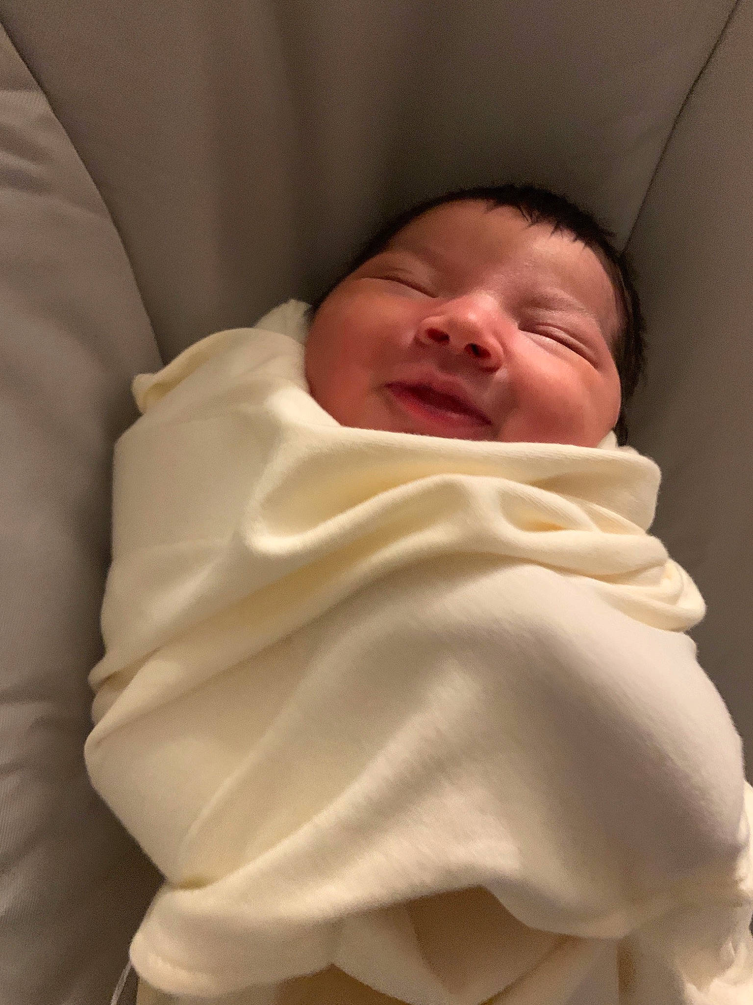 Michele joined the competition — help win amazing prizes! baby, baby_products, baby_sleeping, baby_toddler_clothing, bedtime, cheek, child, chin, comfort, eyebrow, happy, linens, person, room, sleep, sleeve, smile, thumb, toddler