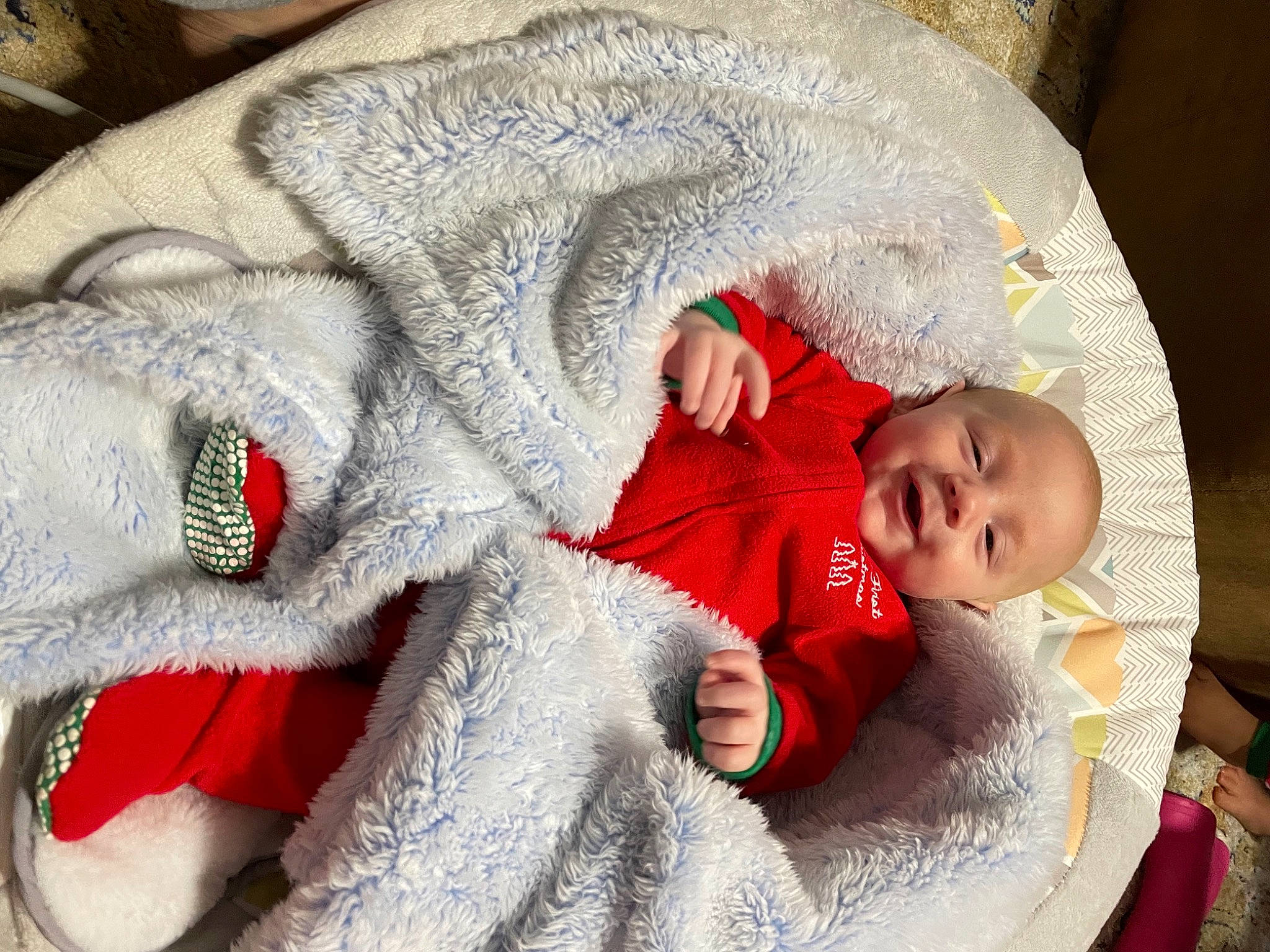 Easton joined the competition — help win amazing prizes! baby, baby_products, baby_sleeping, baby_toddler_clothing, bedtime, carmine, child, comfort, event, eye, face, fur, linens, nap, person, room, skin, sleep, textile, toddler