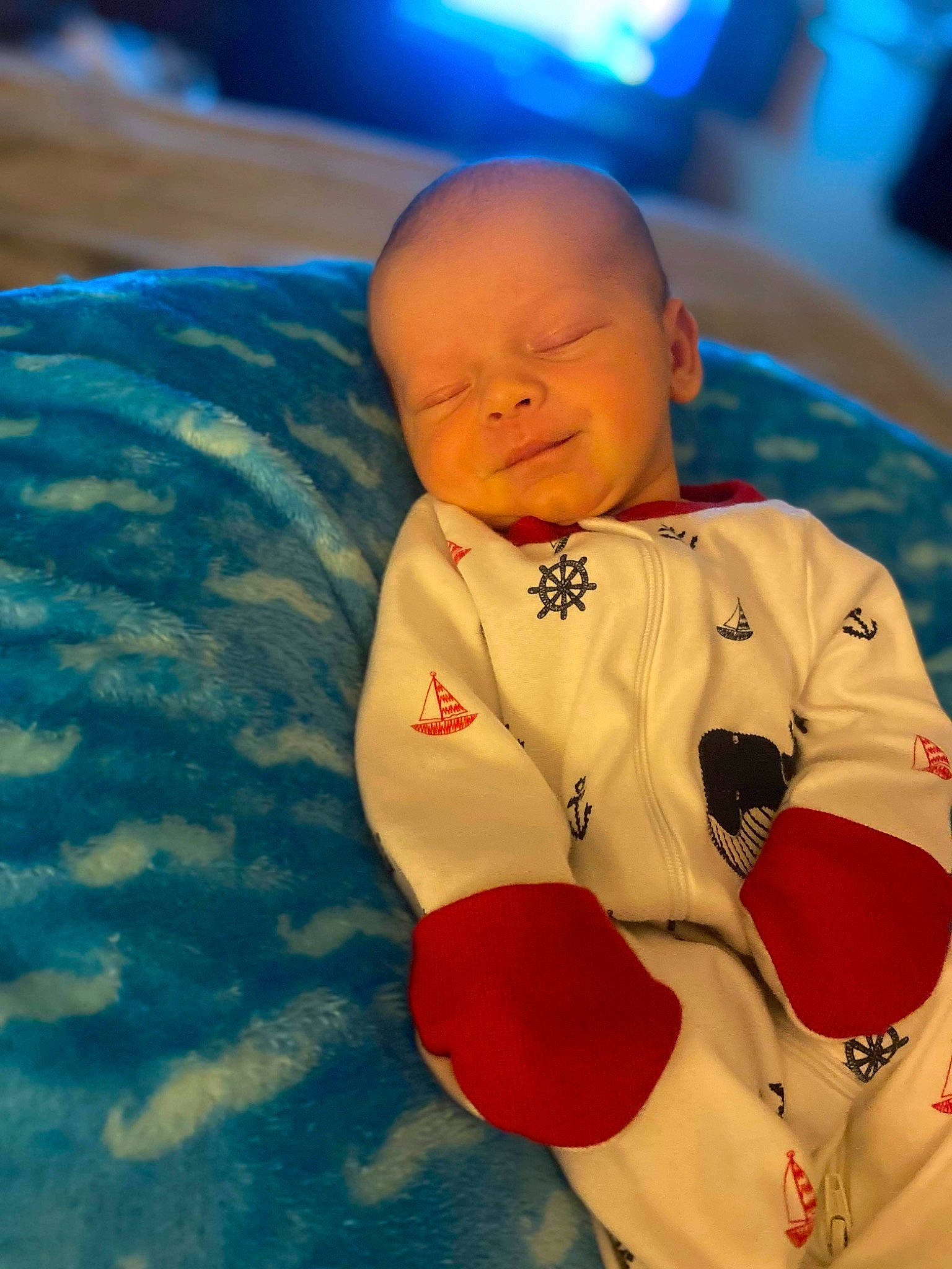 Brendan joined the competition — help win amazing prizes! baby, baby_toddler_clothing, carmine, child, chin, comfort, electric_blue, event, facial_expression, finger, fun, gesture, happy, linens, person, sitting, sleeve, suit, textile, toddler