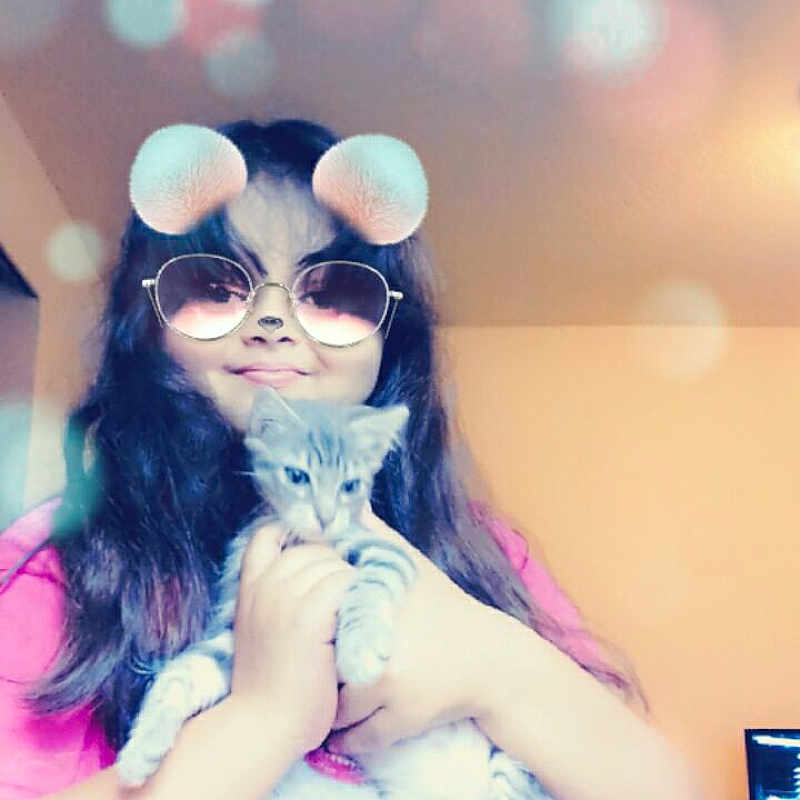 Elsie is registered to the contest to win money with this photo: beauty, black_hair, dress, ear, eyewear, fur, glasses, lady, long_hair, love, photo_shoot, photography, pink, smile, vision_care