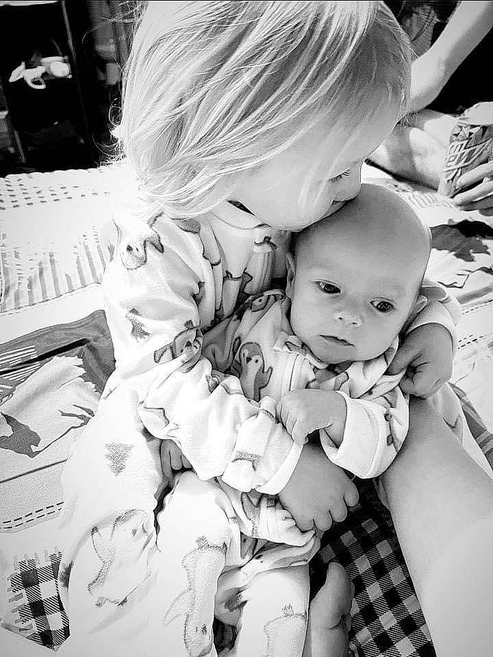 Paxton Shreve joined the competition — help win amazing prizes! baby, black, black_and_white, child, fun, gesture, hairstyle, hand, happy, monochrome, monochrome_photography, pattern, person, photograph, plant, sitting, snapshot, style, tartan, toddler