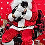 accessories, animal, bag, belt, box, cat, christmas, clothing, face, festival, footwear, glasses, glove, handbag, hat, head, person, pet, santaclaus, shoe