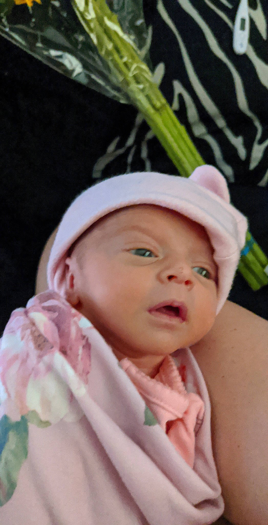 Alayah joined the competition — help win amazing prizes! baby, cap, cheek, chin, dress, event, eyebrow, grass, happy, hat, headgear, headwear, iris, lip, mouth, nose, person, pink, skin, smile