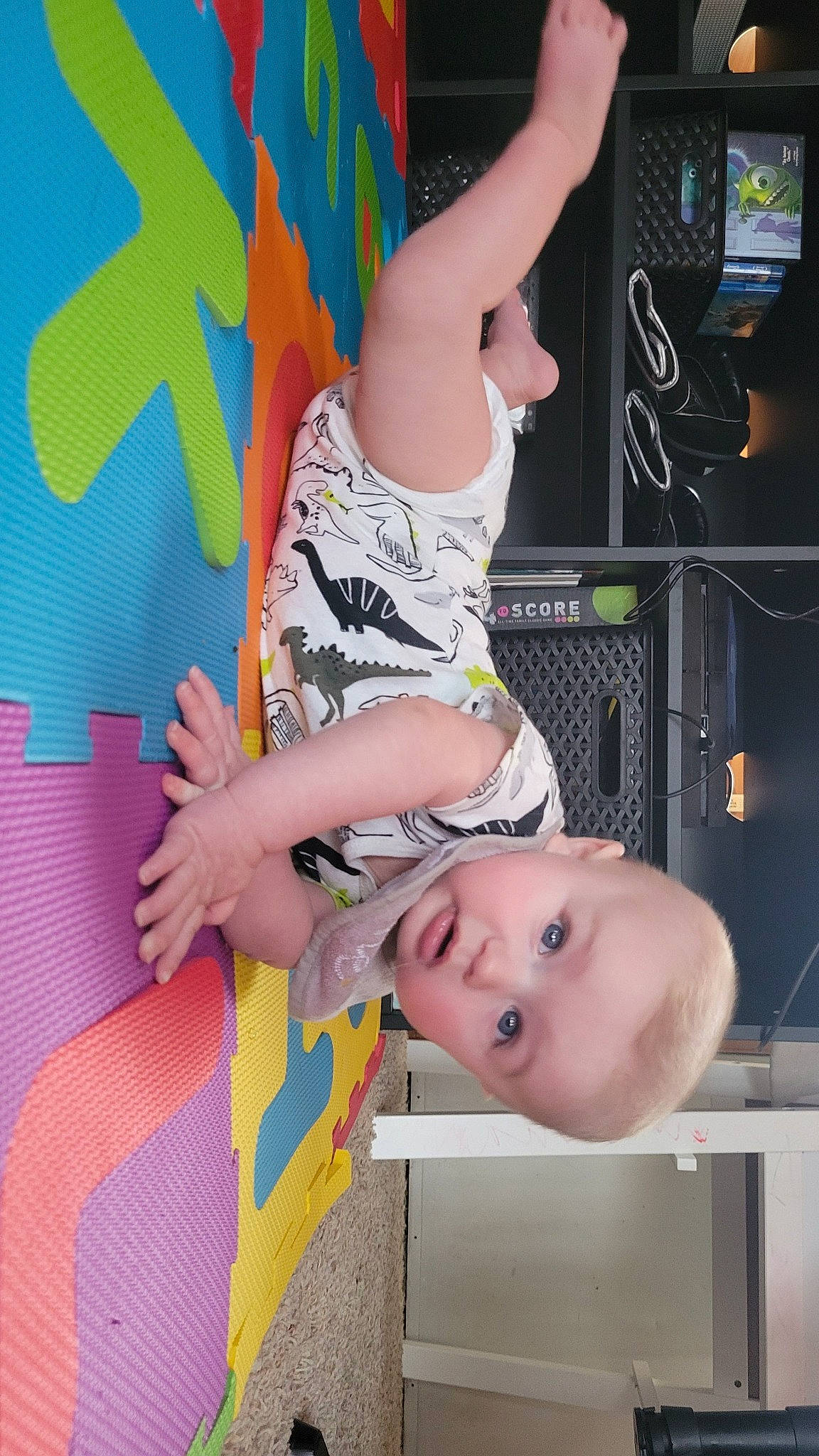 Bruce joined the competition — help win amazing prizes! balance, barefoot, chest, child, elbow, finger, flash_photography, flesh, foot, fun, happy, human_leg, joint, knee, leisure, pattern, person, sitting, thigh, toddler