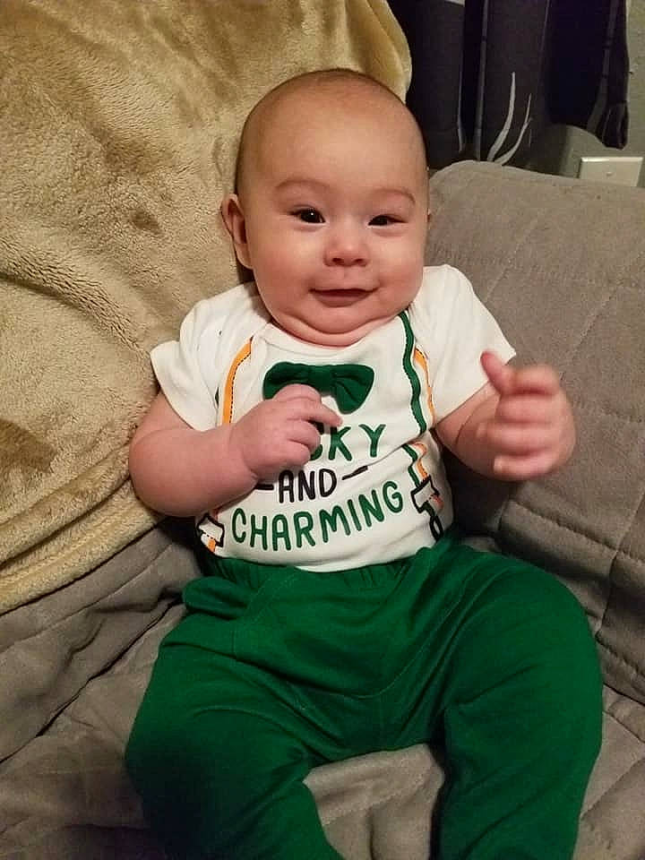 Kane joined the competition — help win amazing prizes! arm, baby, baby_toddler_clothing, cheek, child, comfort, cool, eye, finger, gesture, hand, happy, human_body, leg, person, skin, sleeve, smile, t_shirt, thumb