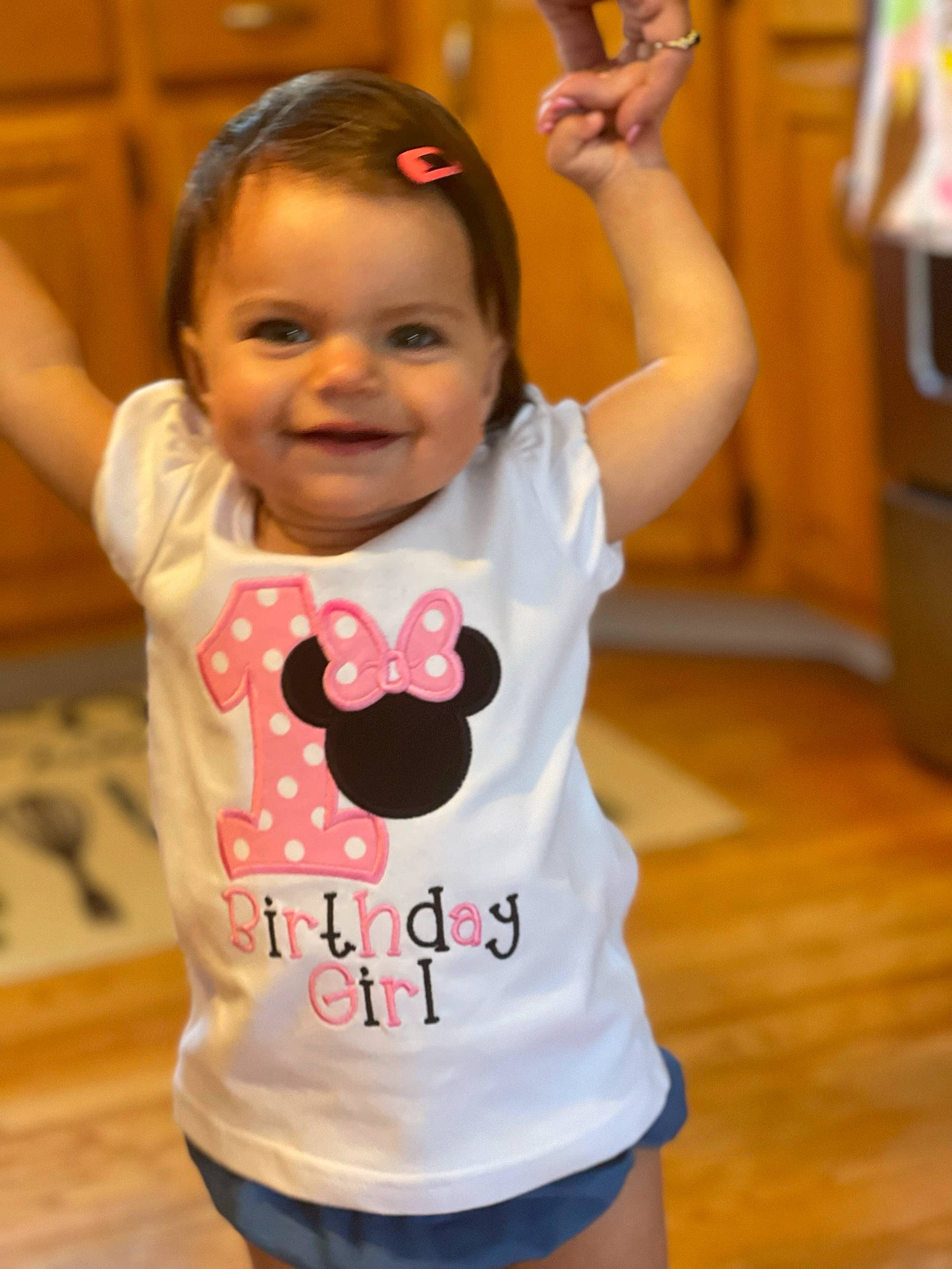 Andie joined the competition — help win amazing prizes! arm, baby, baby_toddler_clothing, cheek, child, face, facial_expression, finger, fun, gesture, hair, happy, head, joy, neck, person, skin, sleeve, smile, standing