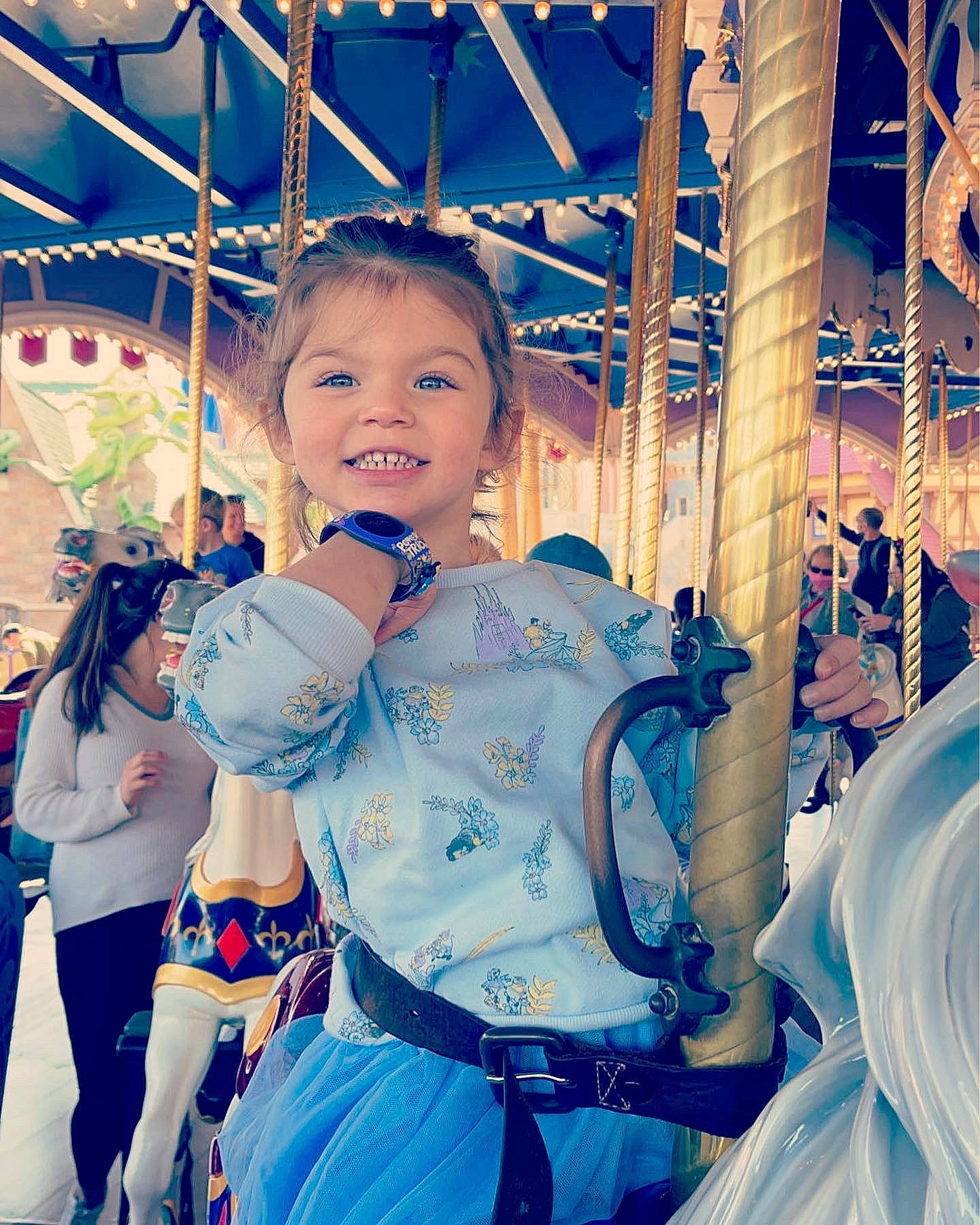 Natalie joined the competition — help win amazing prizes! amusement_park, amusement_ride, carousel, child, costume, electric_blue, event, fair, fun, happy, leisure, nonbuilding_structure, park, person, playground, recreation, smile, t_shirt, toddler, vacation