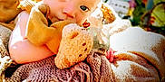 Hunter joined the competition — help win amazing prizes! baby, blanket, child, close_up, comfort, cuddly, cute, eyes, face, hand, infant, knitted, outdoor, plush_toy, portrait, relaxed, soft_texture, sunlight, teddy_bear, warm_colors