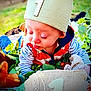 Hunter joined the competition — help win amazing prizes! baby, child, closeup, curious, cute, daylight, greenery, hat, infant, nature, number_one, orange_vest, outdoor, plants, playful, portrait, soft_toys, striped_shirt, stuffed_animals, young_child
