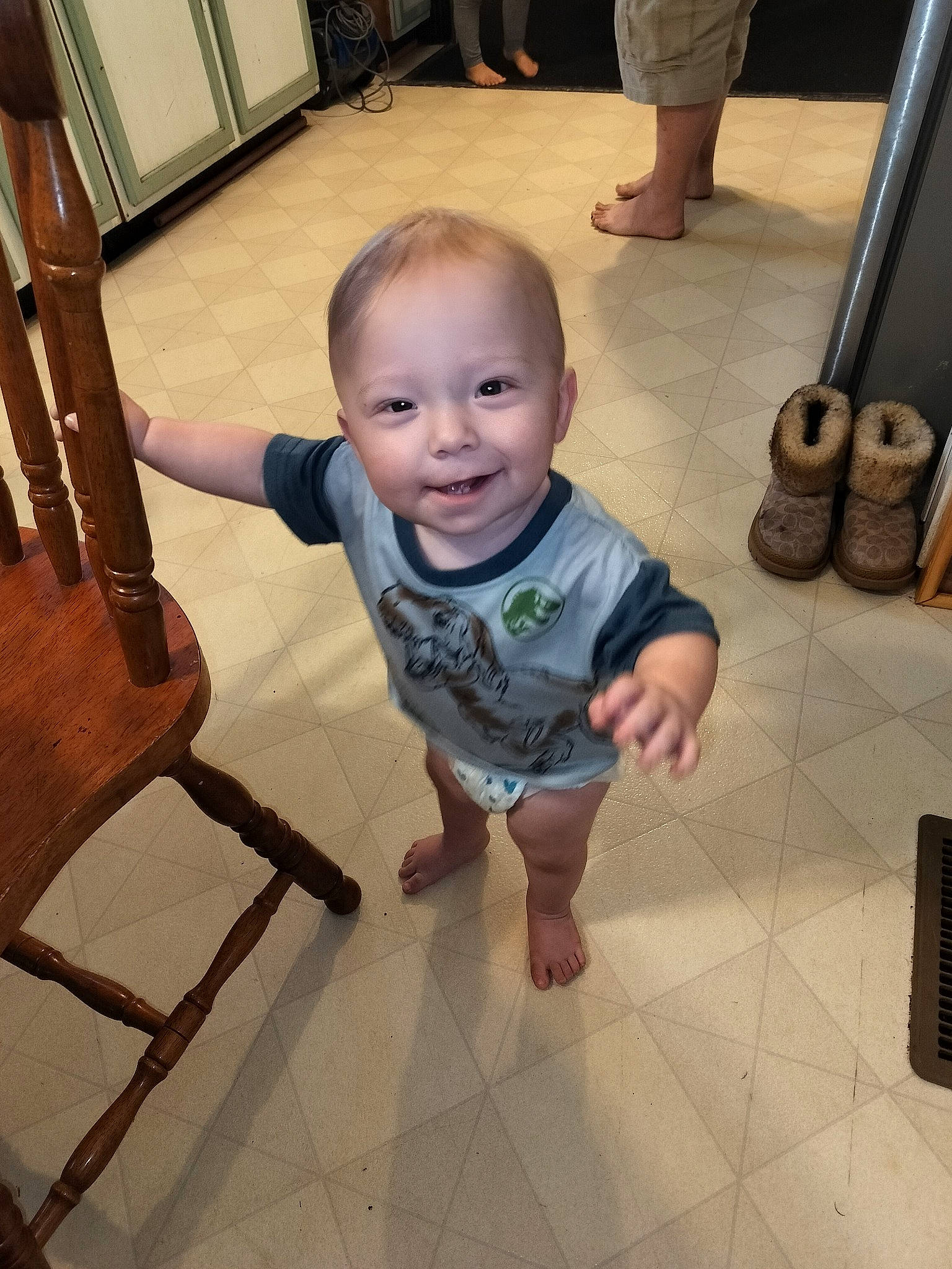 Jordan joined the competition — help win amazing prizes! baby, baby_toddler_clothing, chair, child, floor, flooring, foot, guitar, happy, hardwood, head, joint, joy, leg, musical_instrument, person, shorts, skin, smile, standing