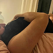 Iron participe au concours pour gagner de l'argent avec cette photo : man, dog, bed, hug, indoor, lamp, window, curtain, sleeping, pink_bedspread, arm, tattoo, pet, cozy, love, rest, human, animal, comfort, nighttime