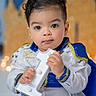 Haisbran joined the competition — help win amazing prizes! toddler, child, boy, portrait, costume, blue, white, number_one, celebration, cute, face, eyes, hair, hand, pose, indoor, soft_light, background, decor, smile