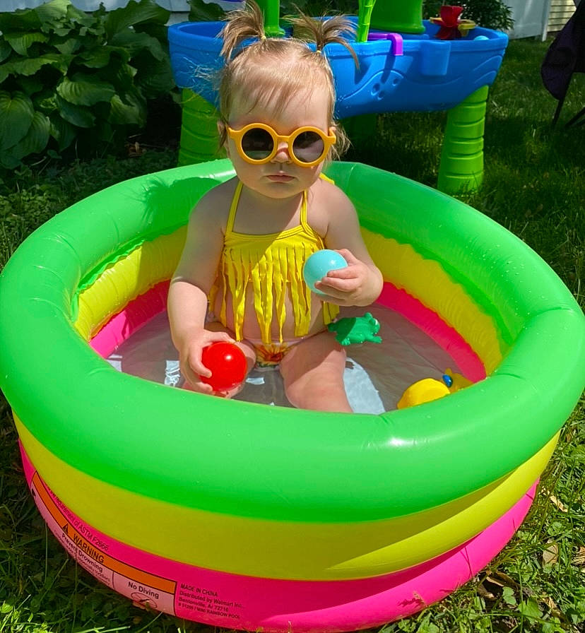 Ava joined the competition — help win amazing prizes! baby_toddler_clothing, child, circle, comfort, fun, games, goggles, grass, green, happy, leisure, person, photograph, plant, play, recreation, sharing, summer, sunglasses, toddler