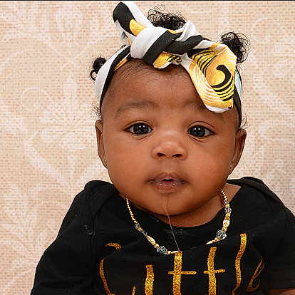 Julianna joined the competition — help win amazing prizes! cheek, child, ear, fashion_accessory, forehead, girl, hair_accessory, head, headband, headgear, headpiece, infant, neck, person, product, toddler