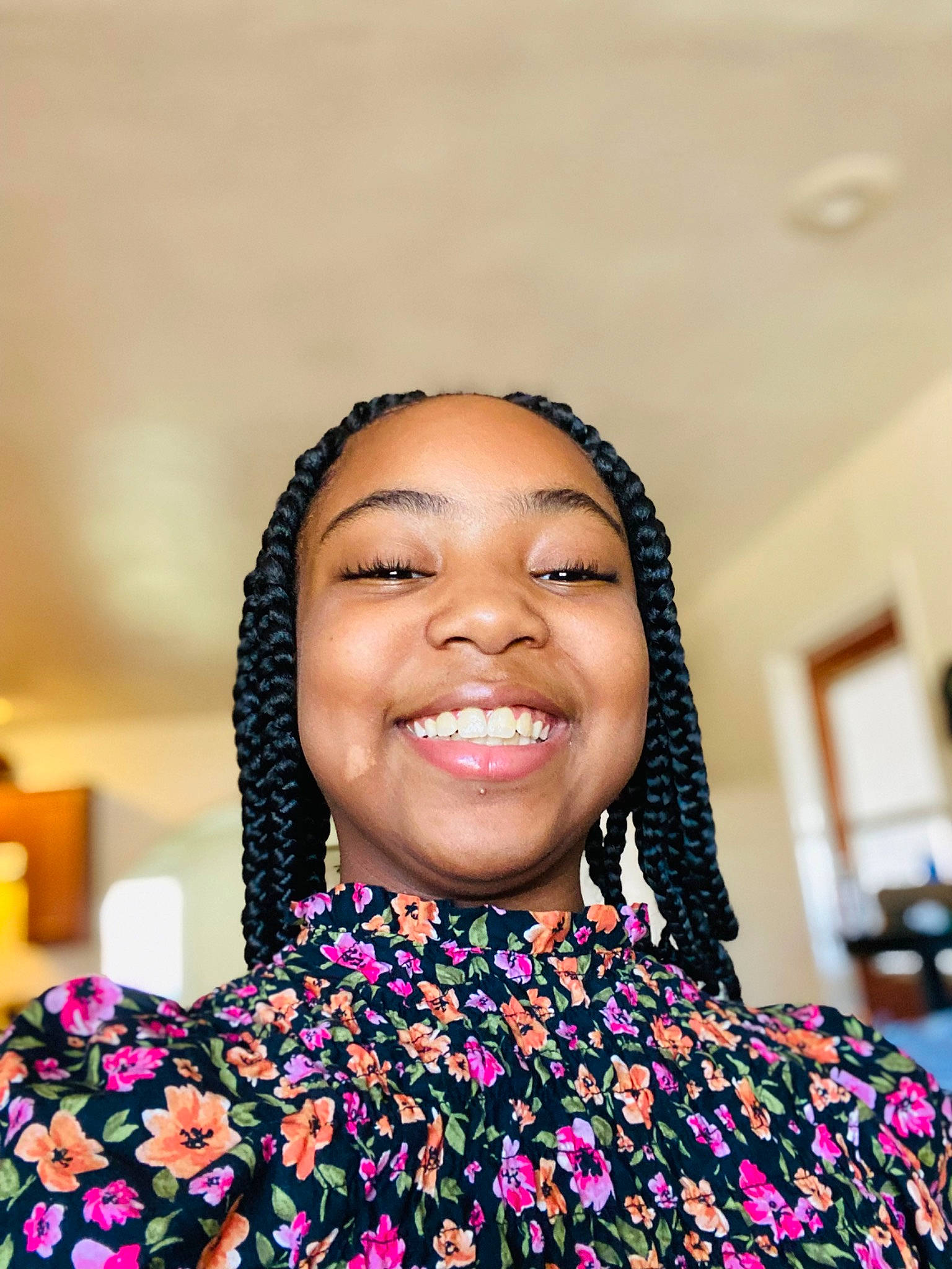 Makara joined the competition — help win amazing prizes! black_hair, chin, close_up, electric_blue, event, eyebrow, eyelash, facial_expression, fashion_design, fun, hairstyle, happy, joy, lip, magenta, makeover, neck, person, skin, smile