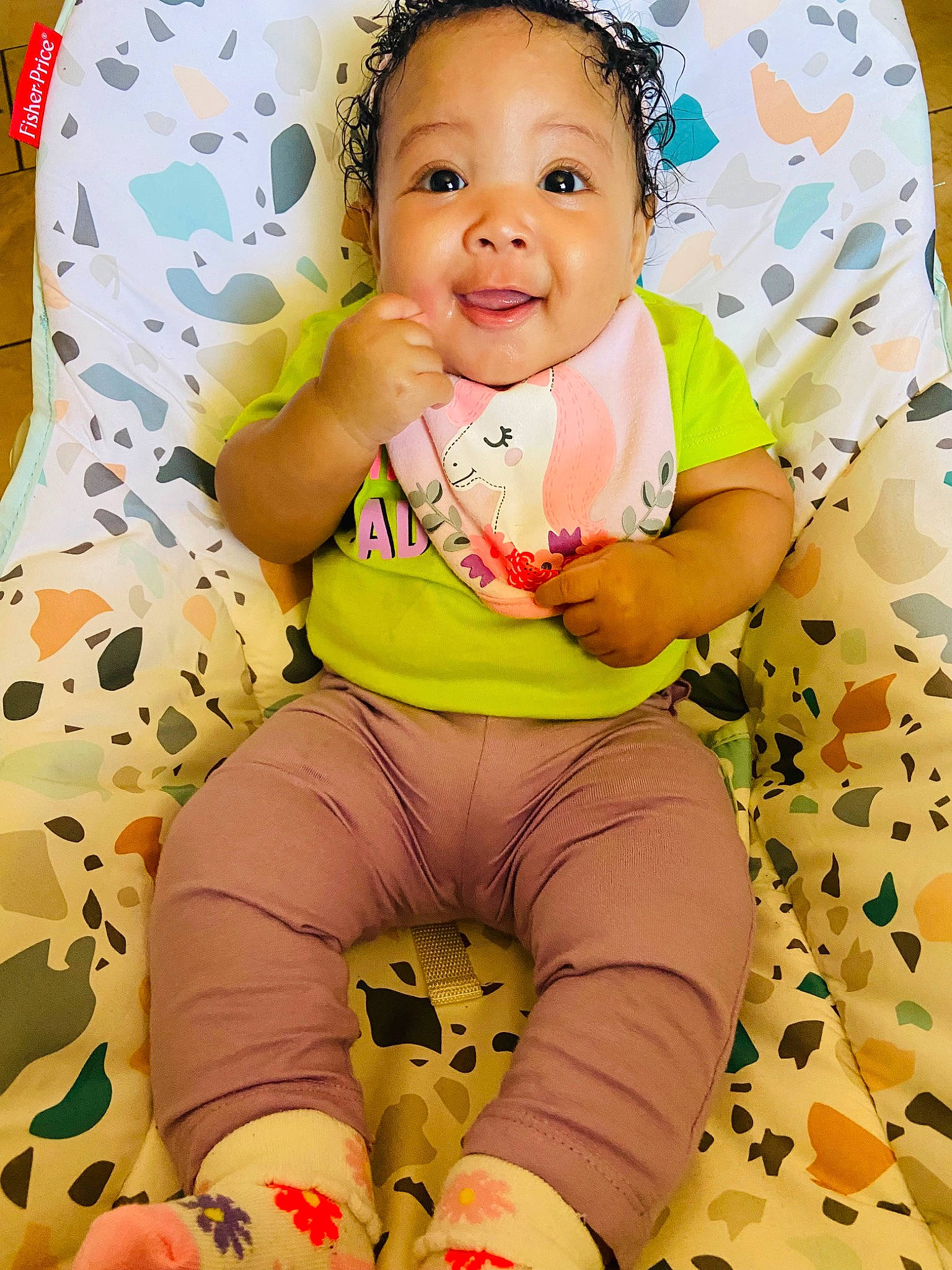 Koreah joined the competition — help win amazing prizes! active_pants, baby, baby_toddler_clothing, cheek, comfort, facial_expression, finger, green, happy, head, person, photograph, pink, product, skin, sleeve, smile, thigh, toddler, white
