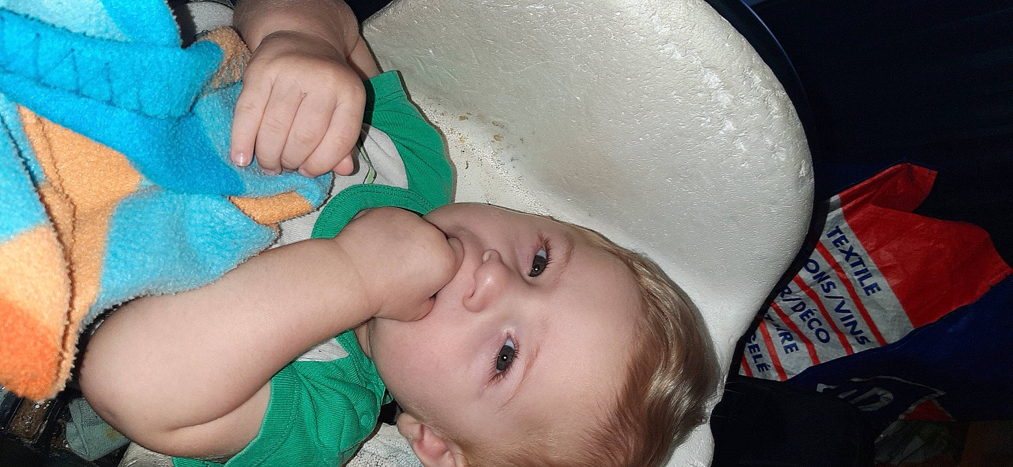 Morgan a rejoint le concours — aidez-le/la à gagner de superbes lots ! baby, baby_toddler_clothing, cheek, chin, eyebrow, facial_expression, finger, gesture, hand, human, iris, lip, mammal, mouth, nose, person, product, skin, sun_hat, textile