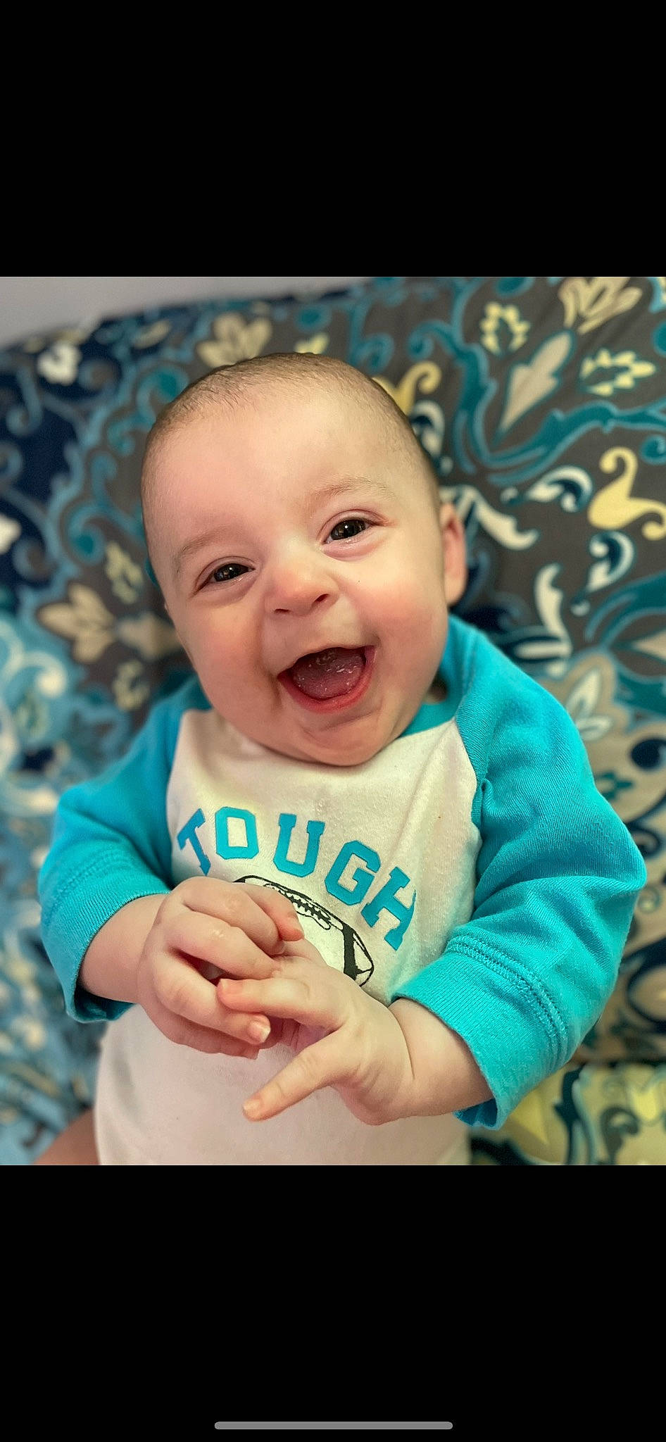 Aston joined the competition — help win amazing prizes! arm, baby, baby_laughing, baby_toddler_clothing, cheek, child, finger, flash_photography, fun, gesture, grass, hand, happy, magenta, people_in_nature, person, skin, sleeve, smile, t_shirt