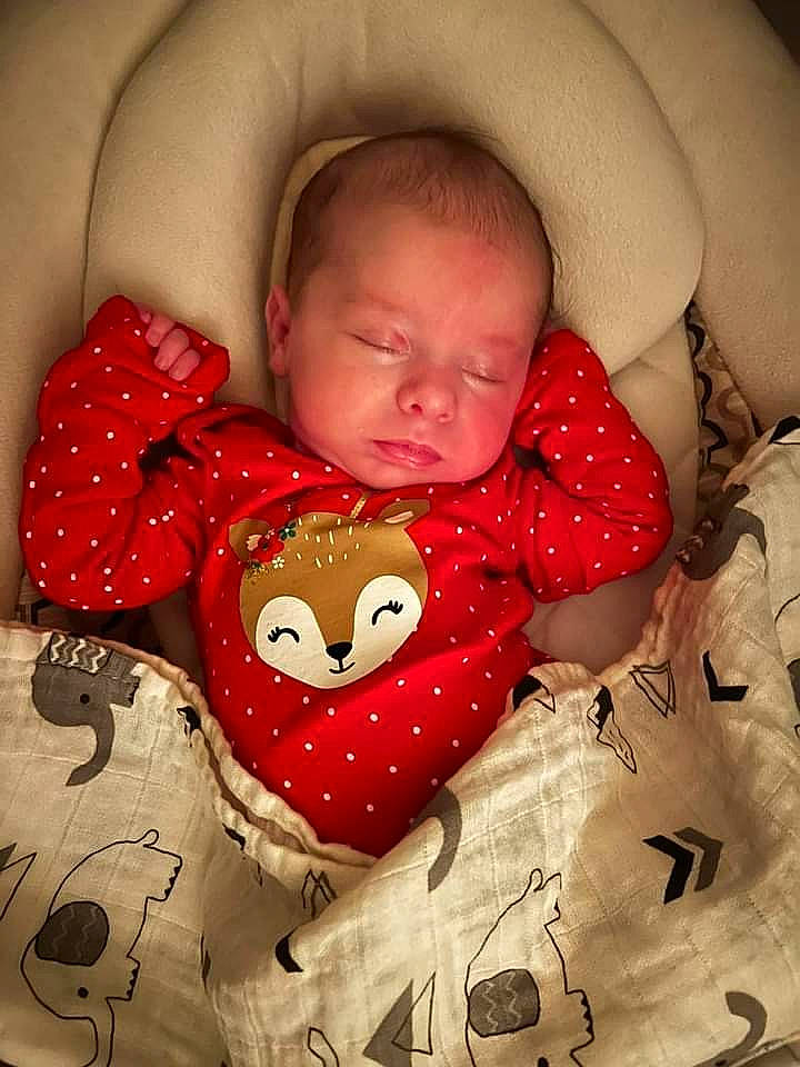 Charlotte And Addison is registered to the contest to win money with this photo: arm, baby, baby_sleeping, baby_toddler_clothing, cheek, comfort, face, facial_expression, finger, human_body, mammal, mouth, neck, person, product, skin, sleeve, textile, toddler, vertebrate