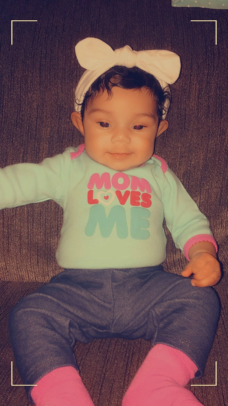 Kaelani joined the competition — help win amazing prizes! baby, baby_toddler_clothing, beauty, cheek, child, cool, ear, eye, face, head, headgear, leg, lip, person, pink, product, skin, smile, standing, t_shirt