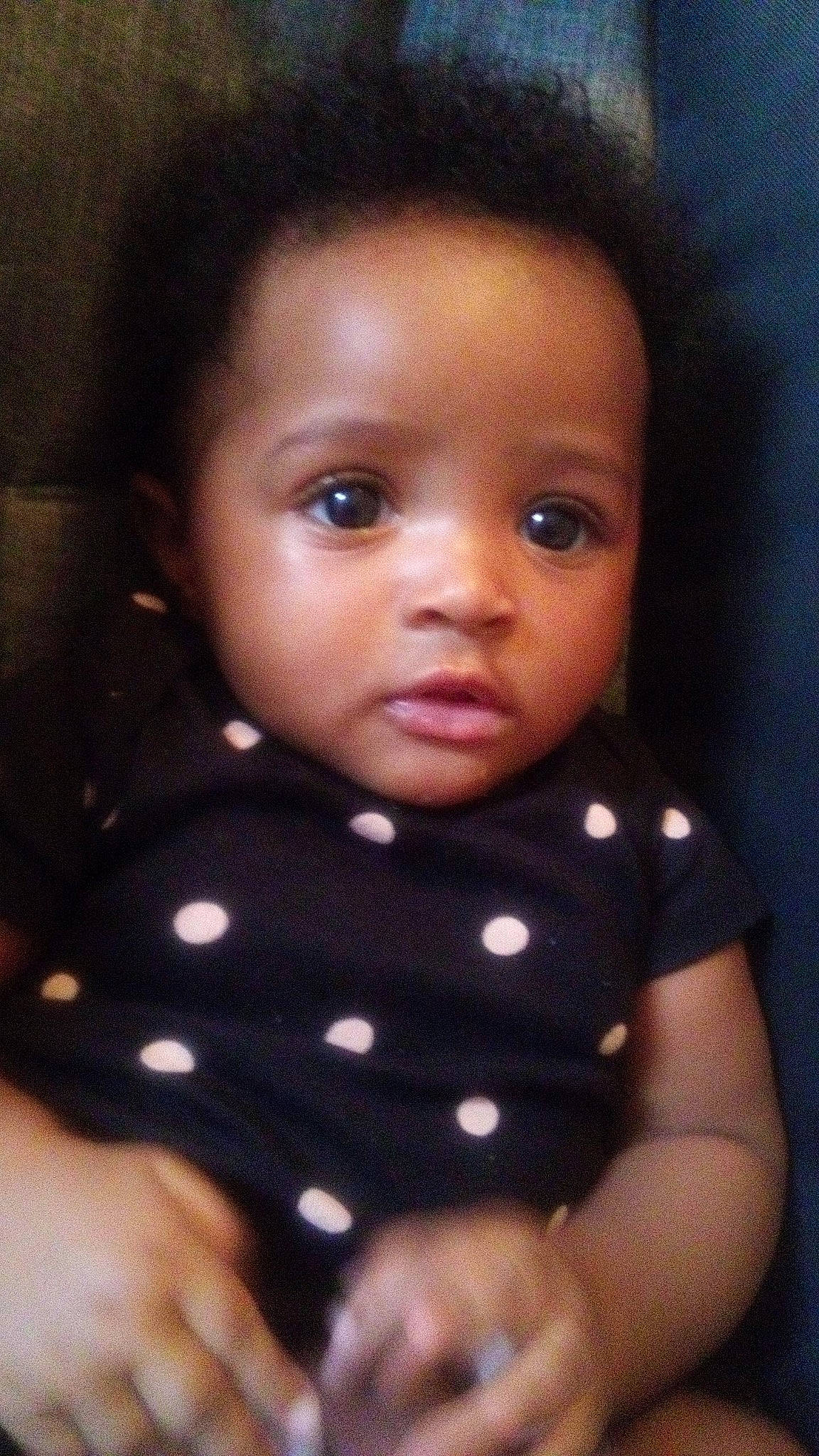 Raelyn joined the competition — help win amazing prizes! baby, baby_toddler_clothing, cheek, child, chin, eyelash, flash_photography, fun, happy, iris, lip, no_expression, nose, pattern, person, portrait_photography, sitting, skin, sleeve, smile