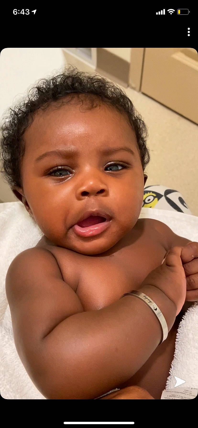 Mai Lani is registered to the contest to win money with this photo: baby, cheek, chest, child, chin, eye, eyebrow, eyelash, finger, forehead, iris, jaw, lip, muscle, nail, neck, nose, organ, person, skin