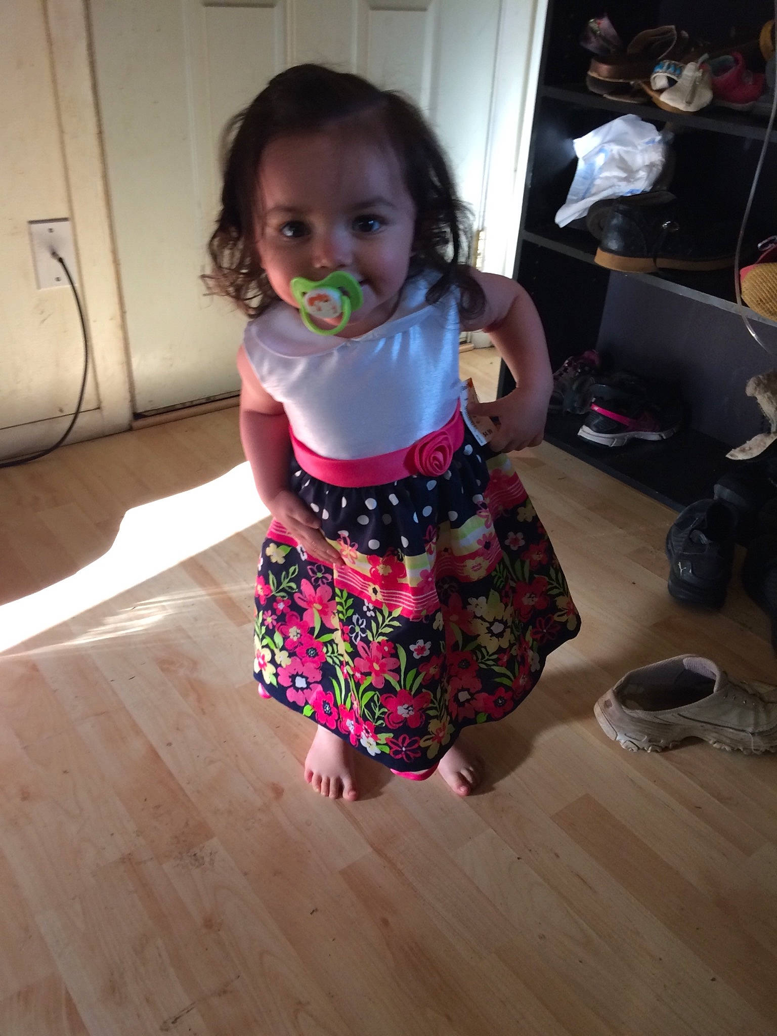 Ana joined the competition — help win amazing prizes! child, dress, floor, flooring, joy, person, toddler