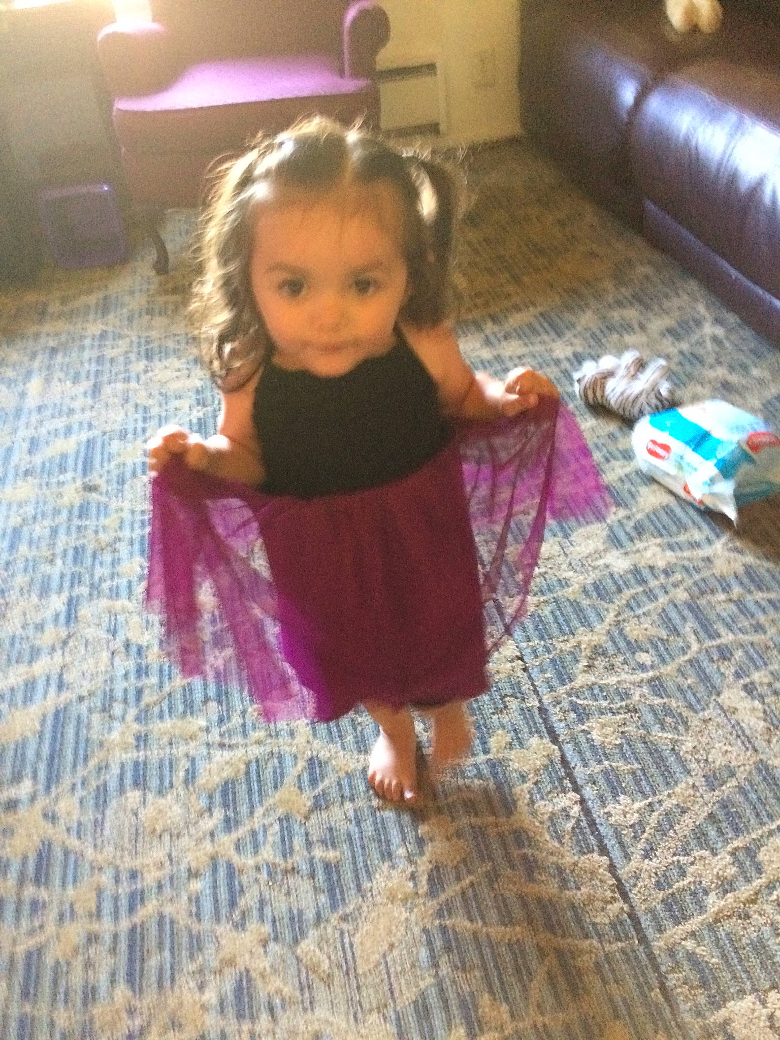 Ana is registered to the contest to win money with this photo: child, dress, floor, flooring, fun, person, pink, toddler