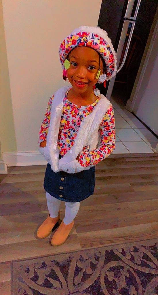 Jaxaveia joined the competition — help win amazing prizes! baby_toddler_clothing, clothing, dress, face, fashion_accessory, fashion_design, happy, head, headgear, headwear, joy, magenta, orange, pattern, peach, person, pink, skin, sleeve, smile