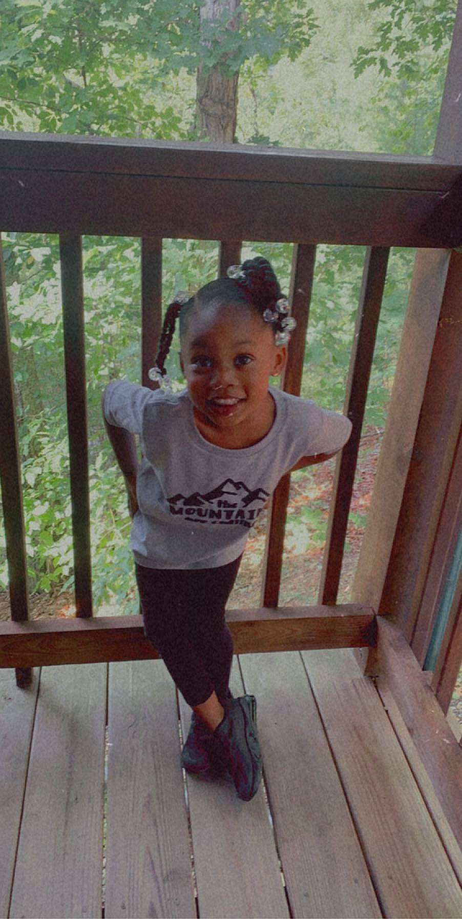 Khloe joined the competition — help win amazing prizes! child, fawn, footwear, joy, person, product, shoe, smile, sportswear, standing, t_shirt, toddler, wood