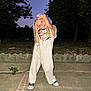 Elaïa a rejoint le concours — aidez-le/la à gagner de superbes lots ! child, braided_hair, pose, outdoor, chalk, hopscotch, concrete, trees, dusk, play, sneakers, striped_jumpsuit, grass, sidewalk, person, fun, game, young, casual, smile