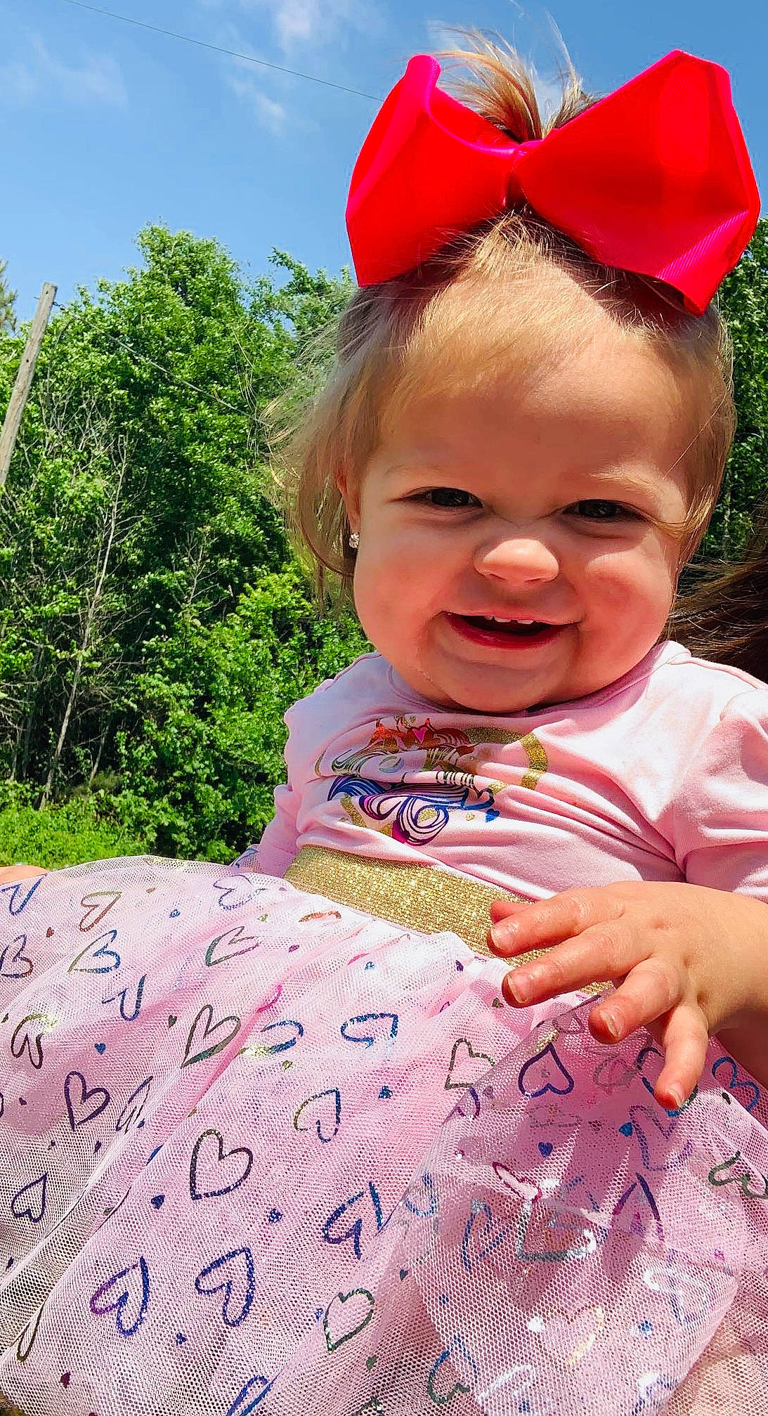 Nataleigh joined the competition — help win amazing prizes! baby_toddler_clothing, cap, cool, costume_hat, eye, fun, glasses, grass, hairstyle, happy, joy, lip, magenta, people_in_nature, person, pink, sleeve, smile, summer, sunglasses