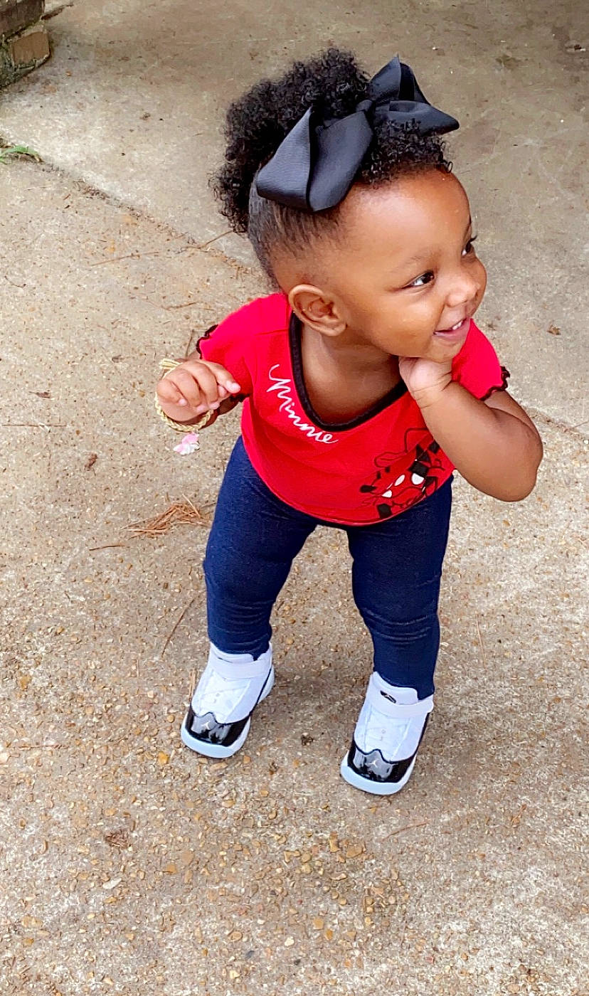 Ivey joined the competition — help win amazing prizes! baby, beauty, cheek, child, child_model, cool, footwear, fun, hair, hairstyle, head, headband, headgear, people, person, pink, play, red, skin, smile