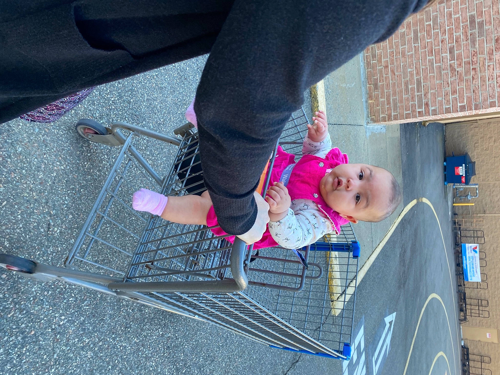 Darcy joined the competition — help win amazing prizes! asphalt, calf, denim, electric_blue, floor, fun, human_leg, knee, leisure, magenta, person, pink, recreation, road_surface, sidewalk, thigh, toddler, tree, vehicle_door, waist