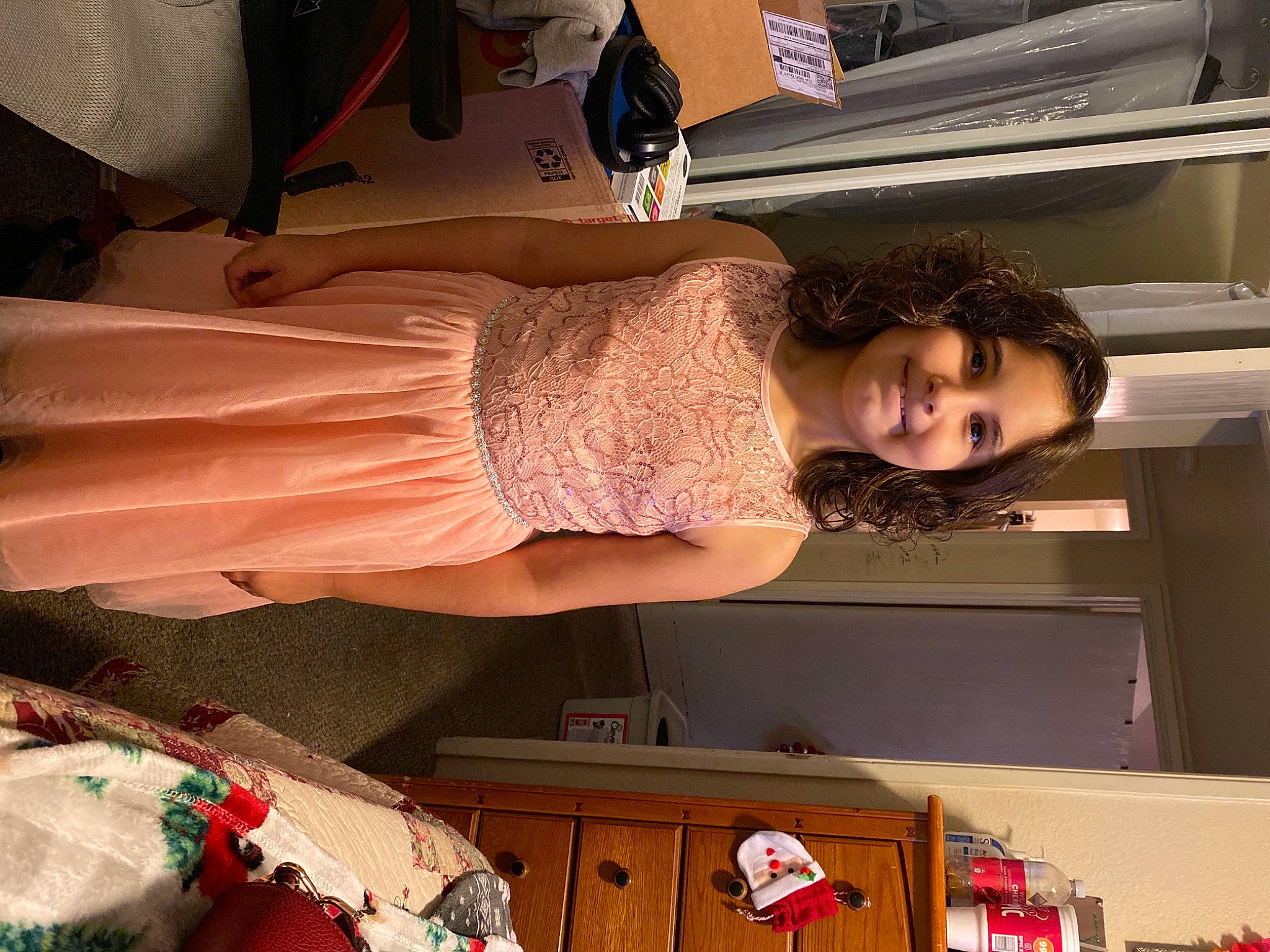 Jasmine joined the competition — help win amazing prizes! building, cocktail_dress, day_dress, dress, event, fashion_design, flesh, fun, human_leg, joy, machine, magenta, major_appliance, peach, person, room, smile, thigh, waist