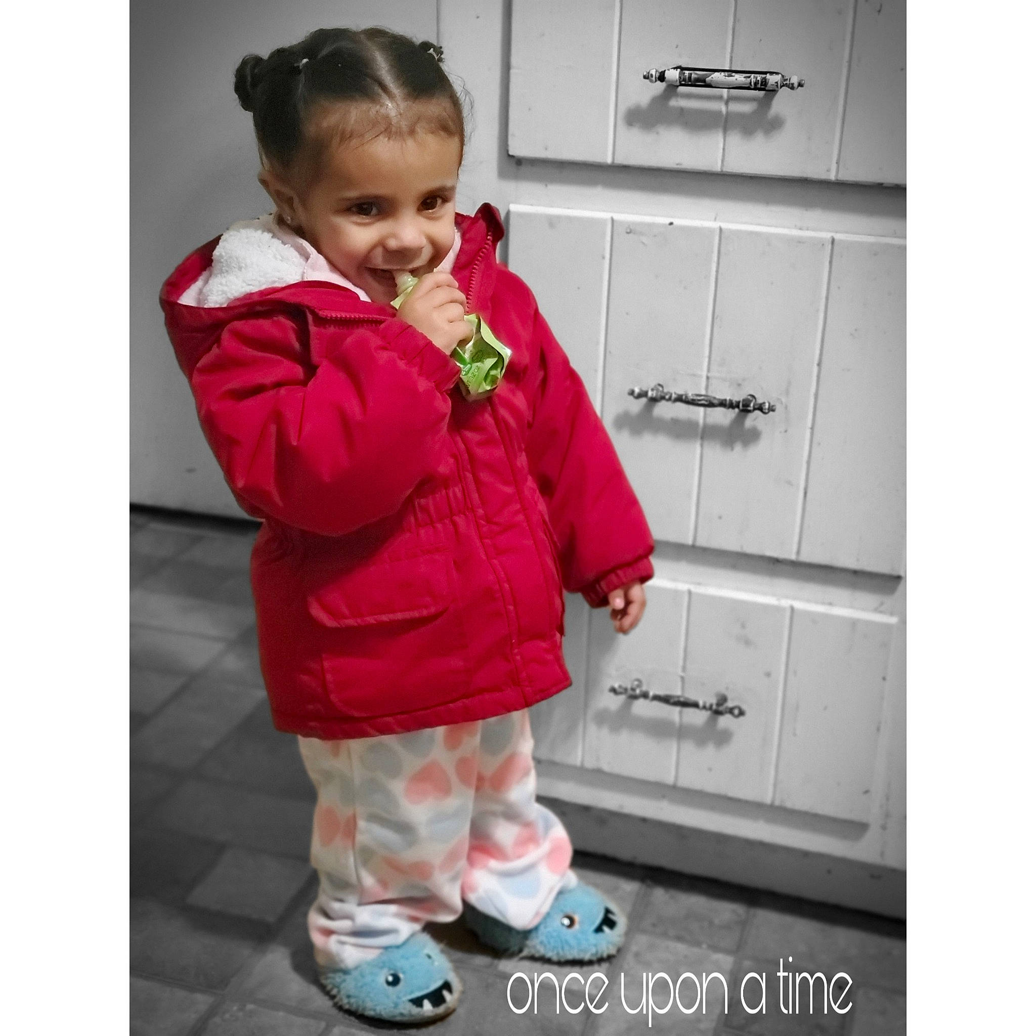 Sumaya is registered to the contest to win money with this photo: baby, cheek, child, child_model, cool, footwear, hood, hoodie, jacket, joy, outerwear, person, photography, play, shoe, sleeve, t_shirt, toddler