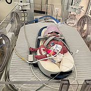 Huxley joined the competition — help win amazing prizes! baby, incubator, hospital, medical_equipment, premature, neonatal, newborn, diaper, hat, tubes, monitoring, bed, healthcare, intensive_care, patient, infant, medical_care, wired, tiny, fragile