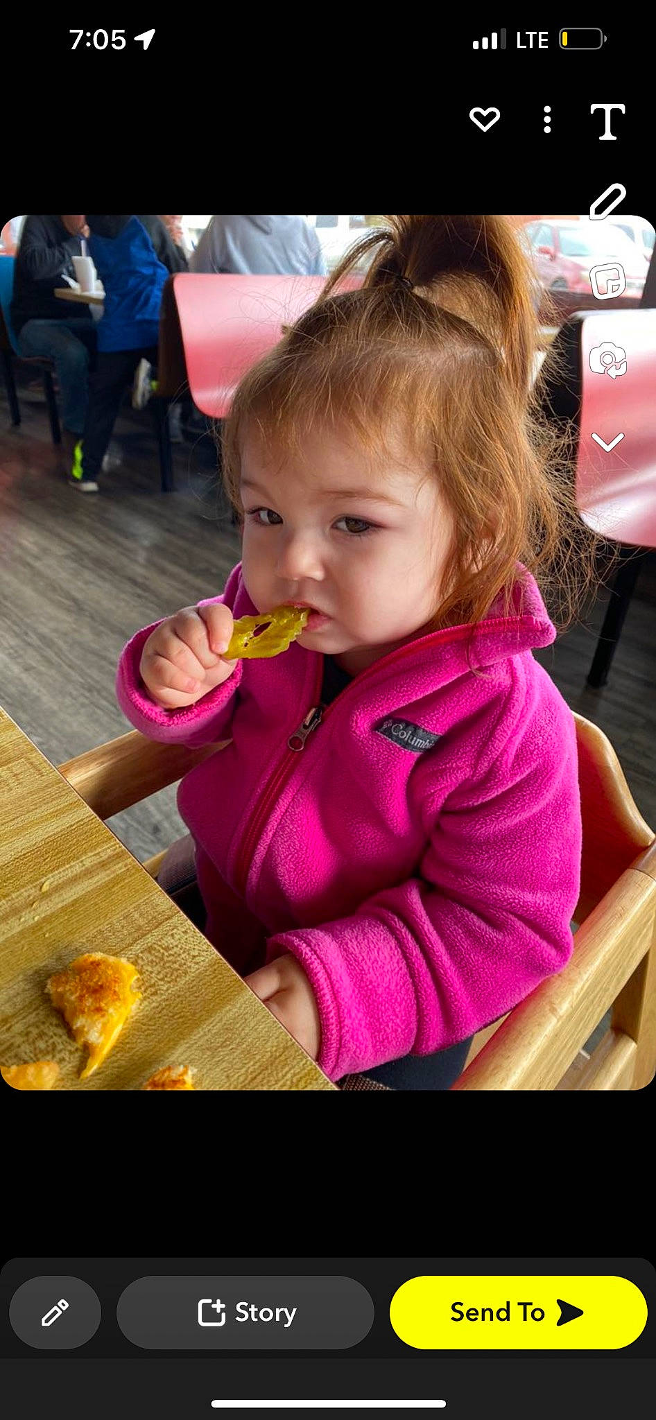 Amiyah joined the competition — help win amazing prizes! chair, child, comfort_food, cuisine, eating, fast_food, finger, finger_food, food, food_craving, fun, happy, junk_food, leisure, person, recreation, sharing, sitting, tableware, toddler