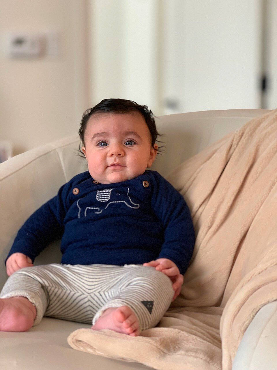 Elia joined the competition — help win amazing prizes! baby, cheek, child, face, leg, person, photography, sitting, skin, smile, toddler