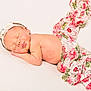 Fia joined the competition — help win amazing prizes! newborn, baby, sleeping, headband, flower, floral, lace, fabric, white_background, peaceful, cute, infant, soft, portrait, resting, skin, child, toddler, wrapped, serene