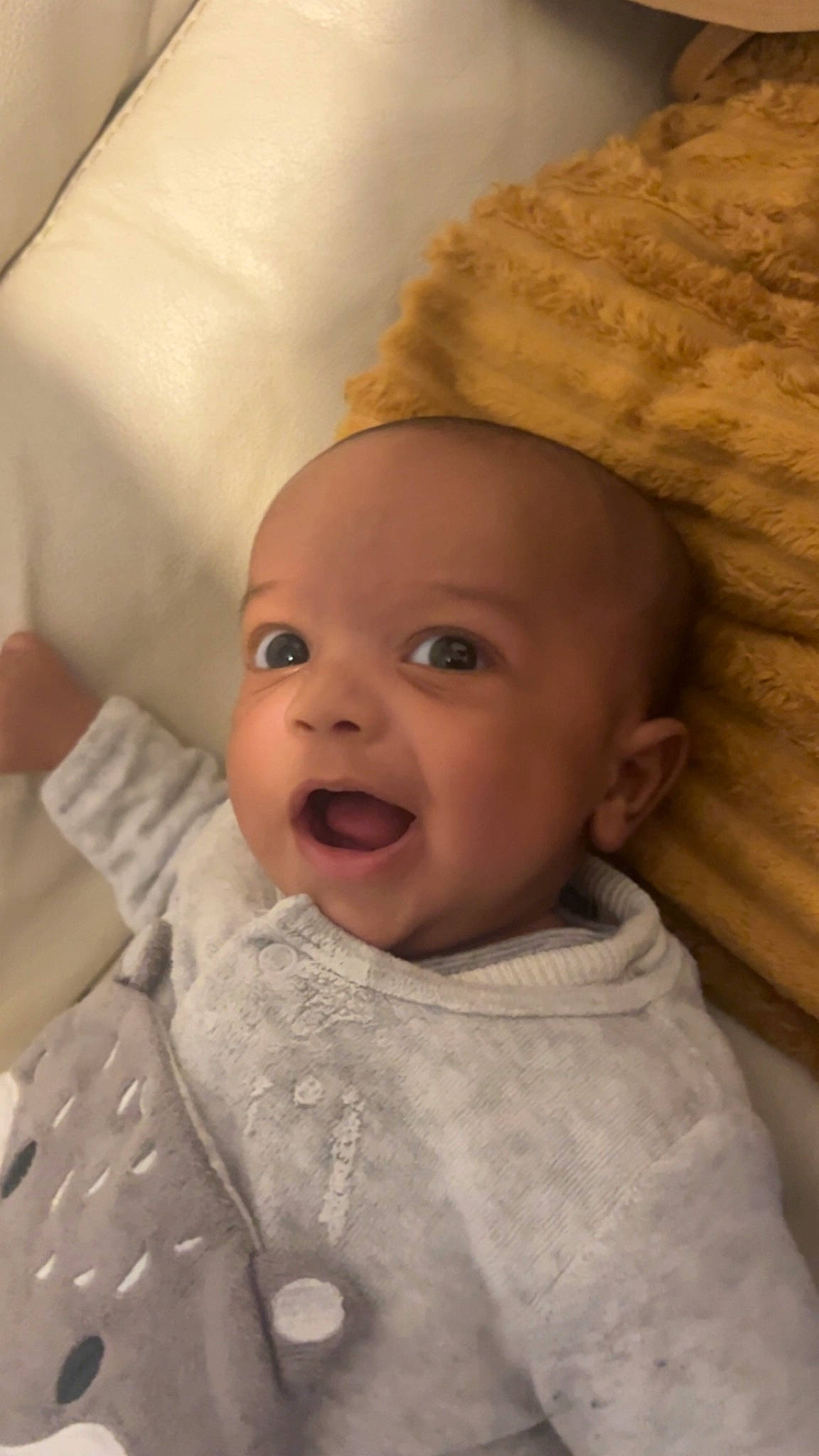 Eden participe au concours pour gagner de l'argent avec cette photo : baby, cheek, chin, comfort, ear, eye, eyebrow, face, happy, head, headgear, iris, lip, mouth, nose, person, skin, sleeve, smile, textile