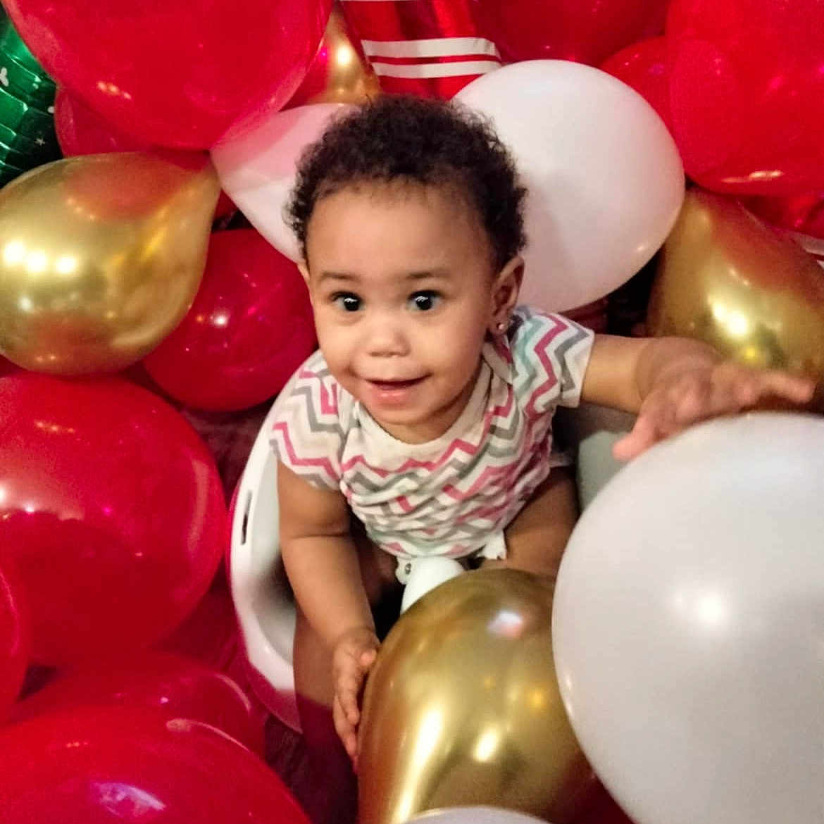Kehlani joined the competition — help win amazing prizes! architecture, baby, babylaughing, balloon, building, crawling, face, fun, happy, head, outdoors, party, people, person, photography, portrait, shelter, sitting, smile, sphere