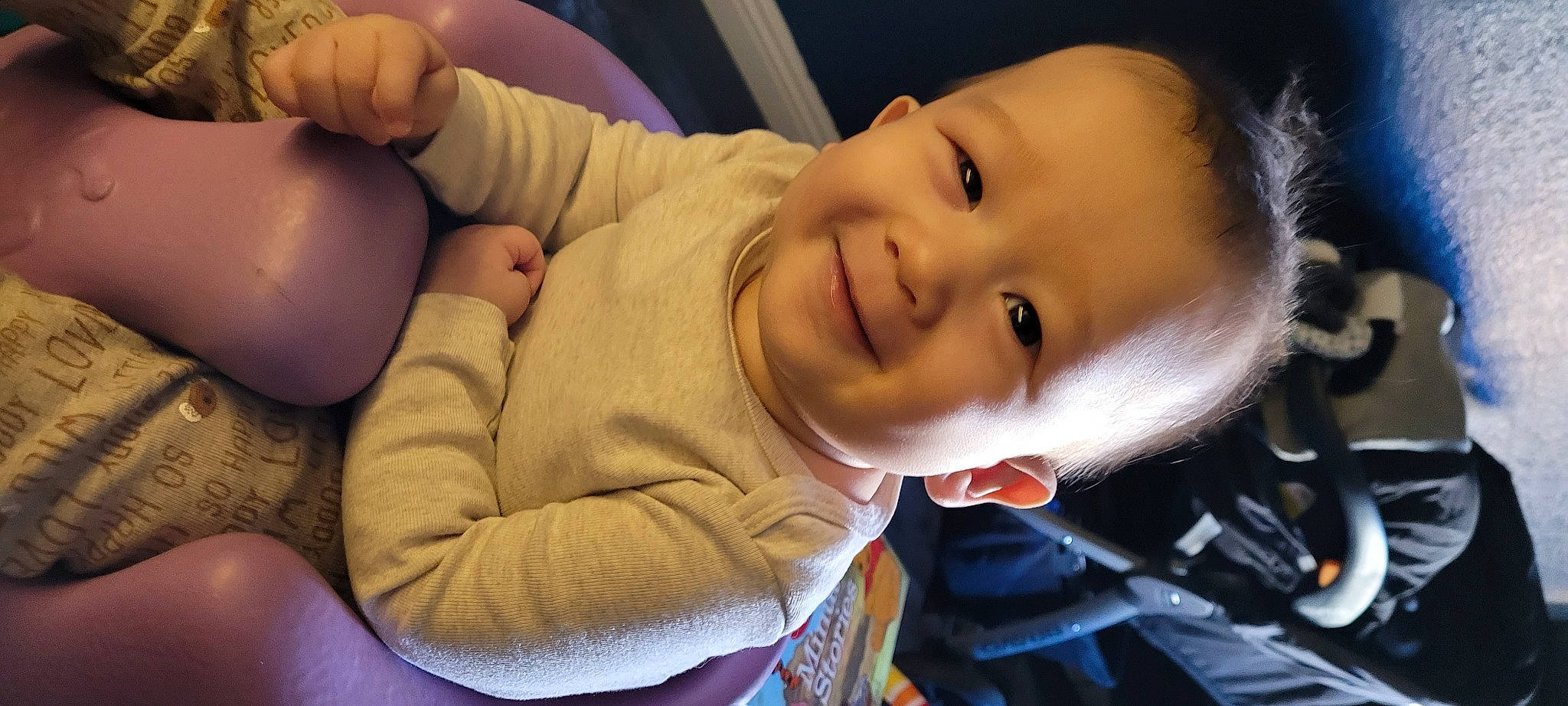 Leighton is registered to the contest to win money with this photo: baby, baby_toddler_clothing, cheek, clothing, comfort, ear, eye, eyelash, flash_photography, gesture, hand, happy, iris, joy, lip, mouth, neck, nose, person, skin